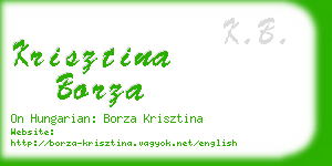 krisztina borza business card